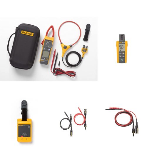 Fluke 393FC CAT III 1500V True-RMS Clamp Meter with iFlex, Solar Irradiance Meter, MC4 Leads, and Proving Unit