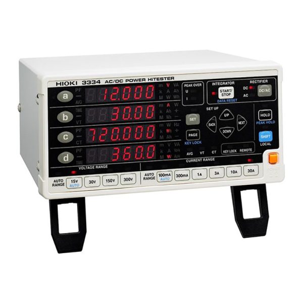 Hioki 3334 AC/DC Power HiTester — Precise Single-Phase AC/DC Power & Inrush Measurement