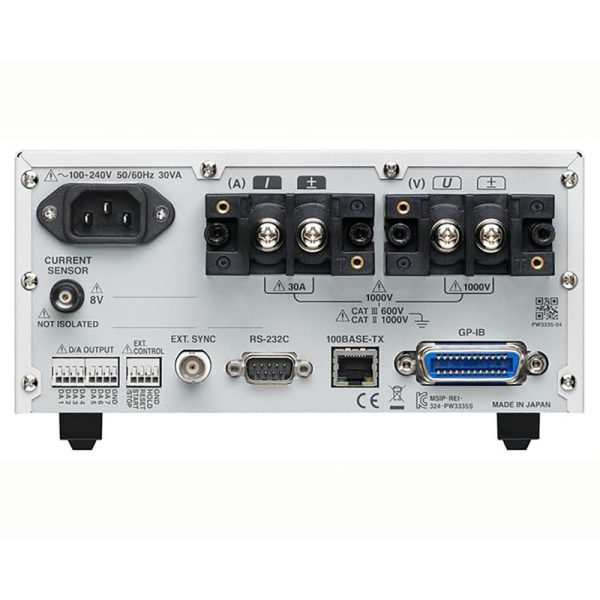 Hioki PW3335 Power Meter — Single-Phase AC/DC, 0.1 Hz–100 kHz