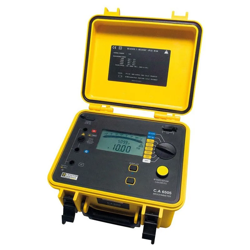 Chauvin Arnoux C.A 6505 5 kV Industrial Insulation Resistance Tester - Image 4
