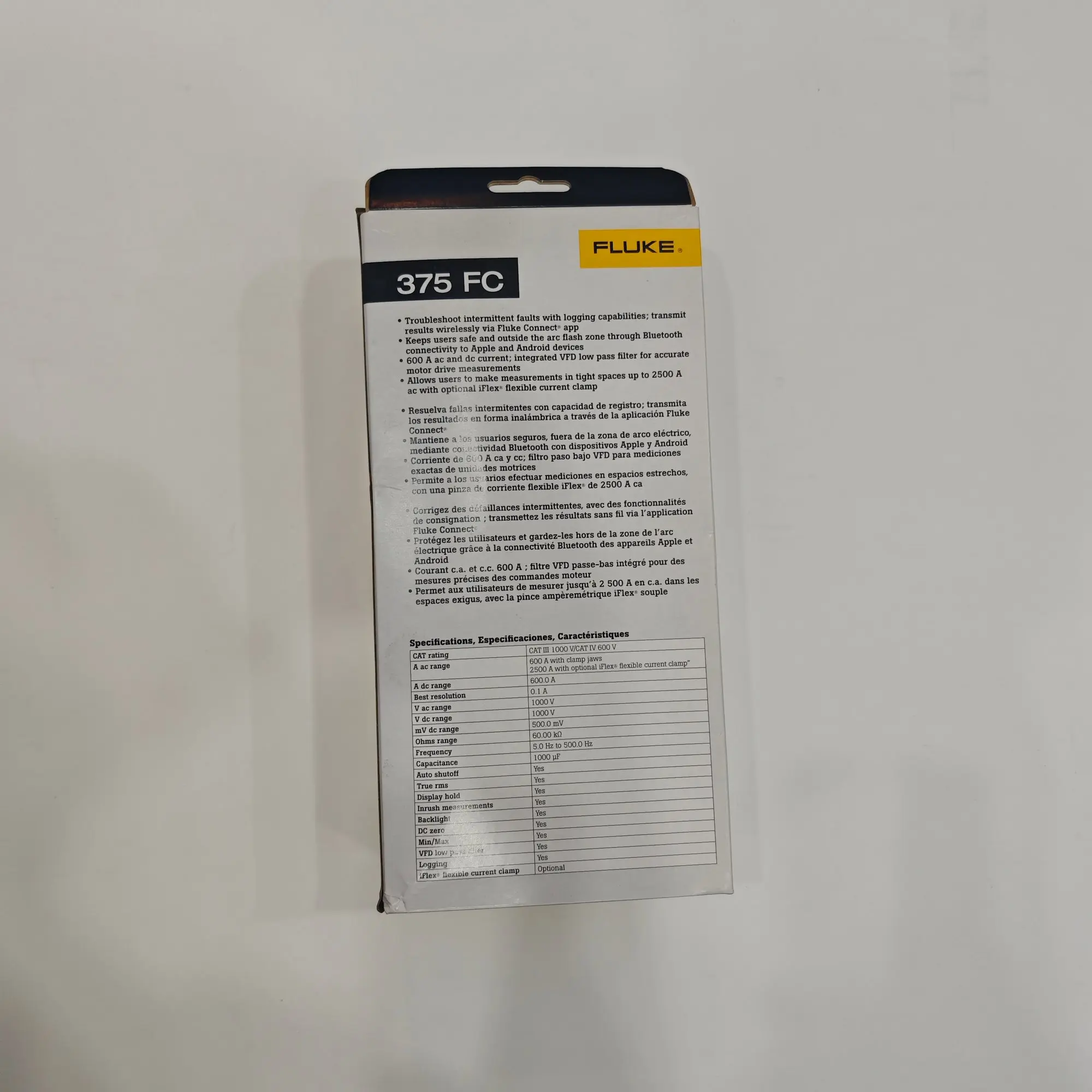 Fluke 375 FC True-RMS AC/DC Clamp Meter - Image 4