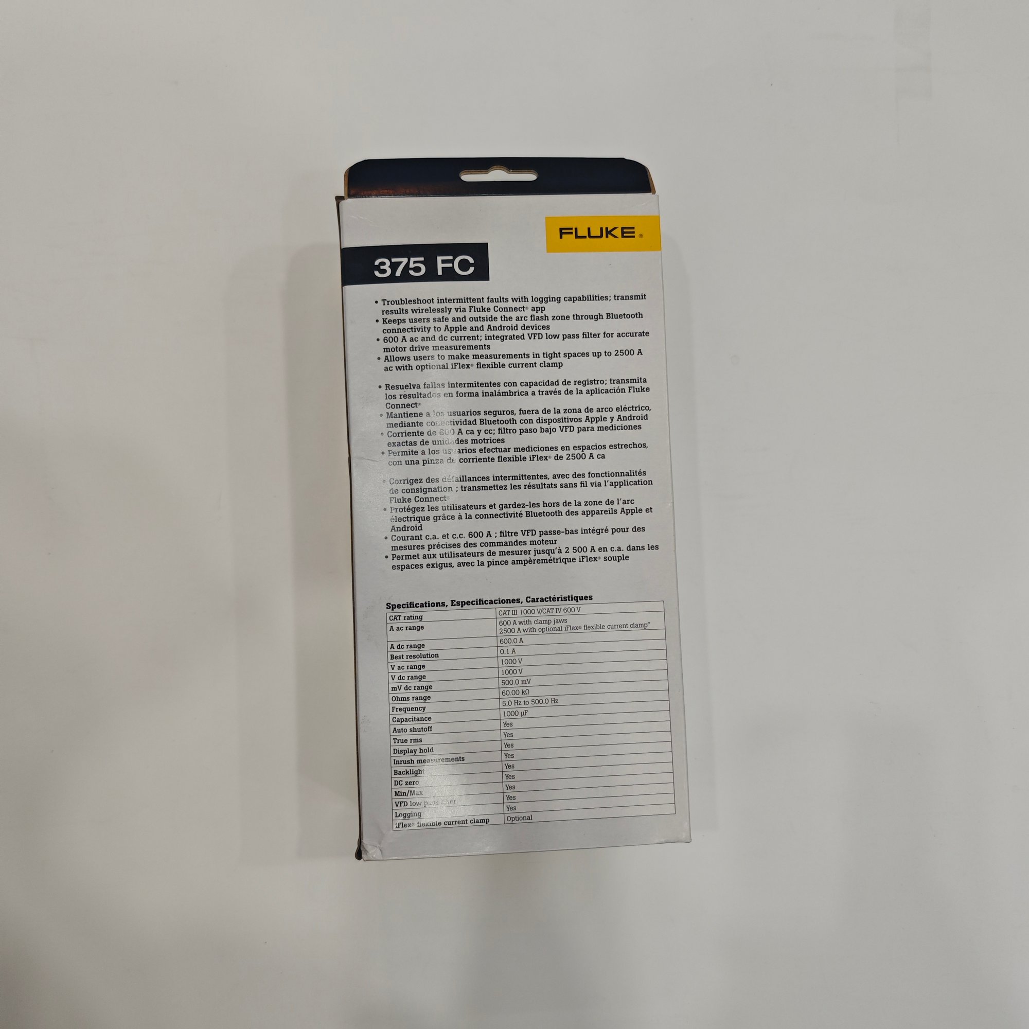 Fluke 375 FC True-RMS AC/DC Clamp Meter - Image 4