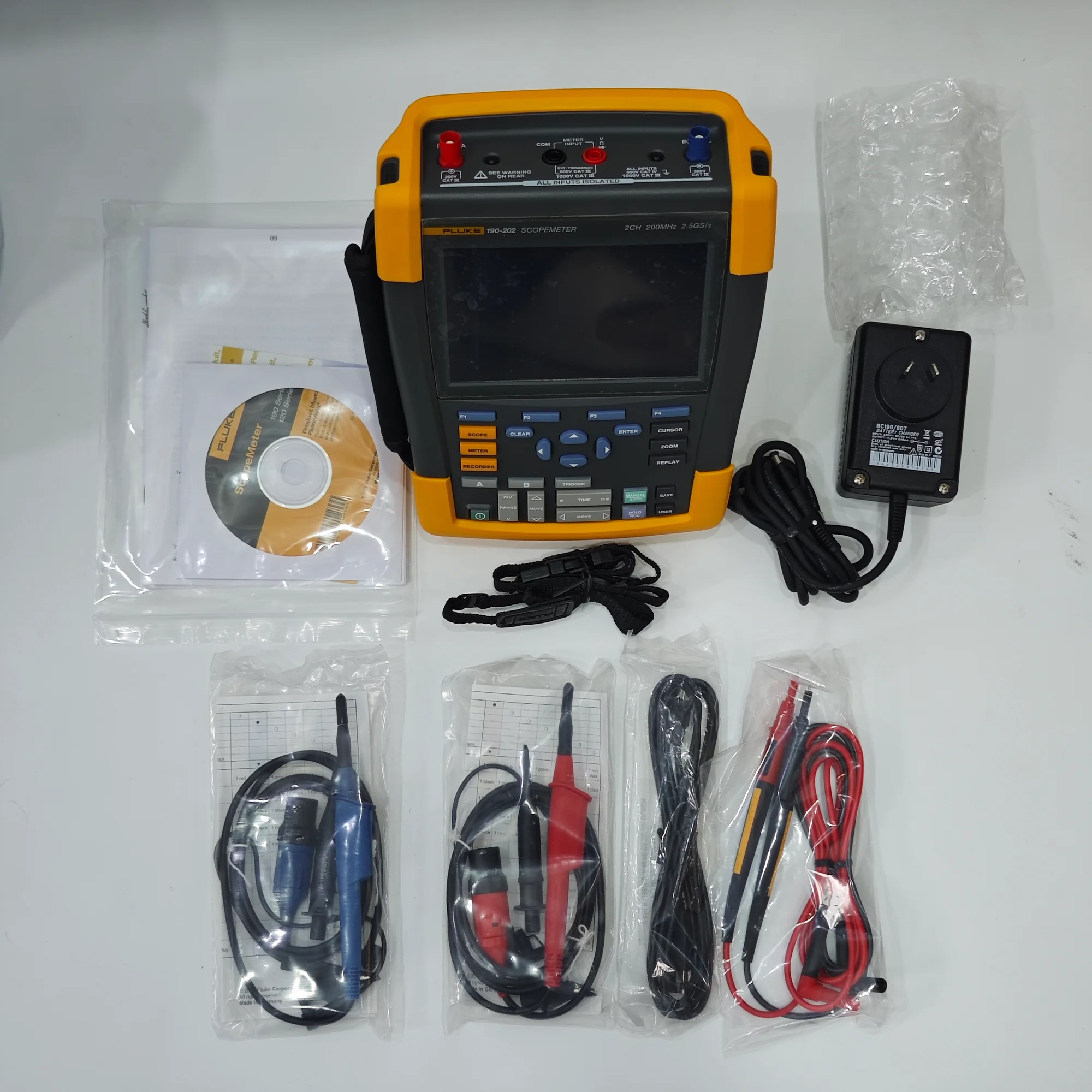 Fluke 190-202 ScopeMeter 200 MHz Portable Oscilloscope - Image 6