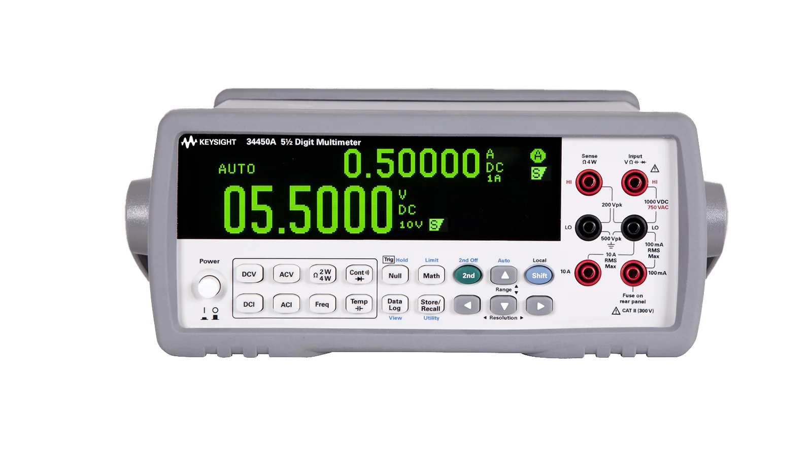 Keysight 34450A front panel and controls