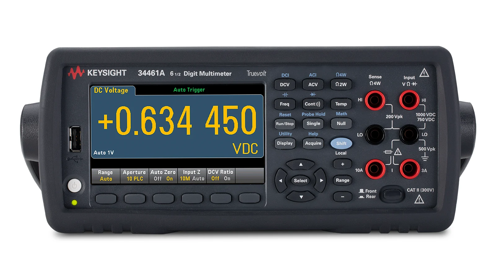 Keysight 34461A front panel and controls