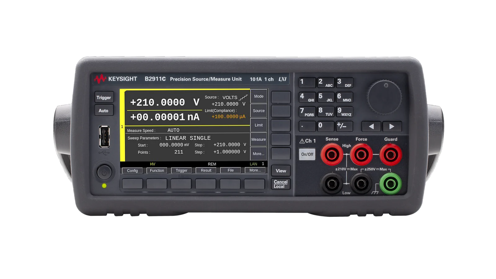 Keysight B2911C front panel and controls