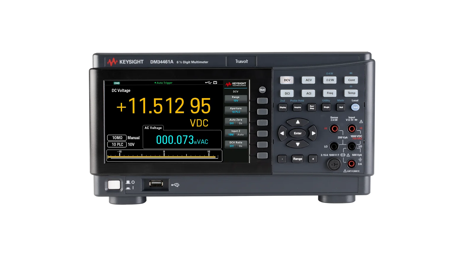 Keysight DM34461A front panel and controls