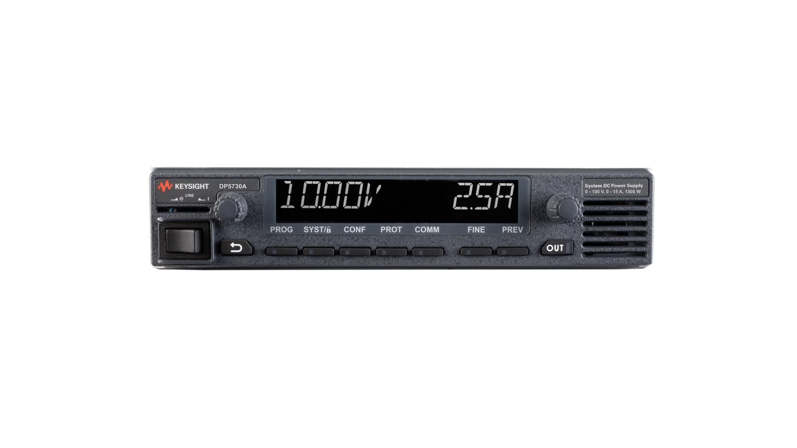 Keysight DP5730A front panel and controls