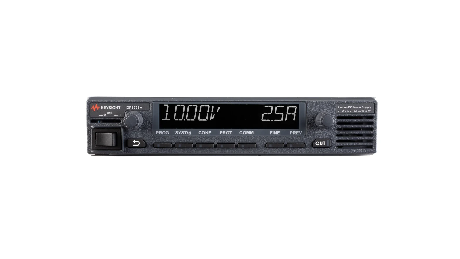 Keysight DP5736A front panel and controls