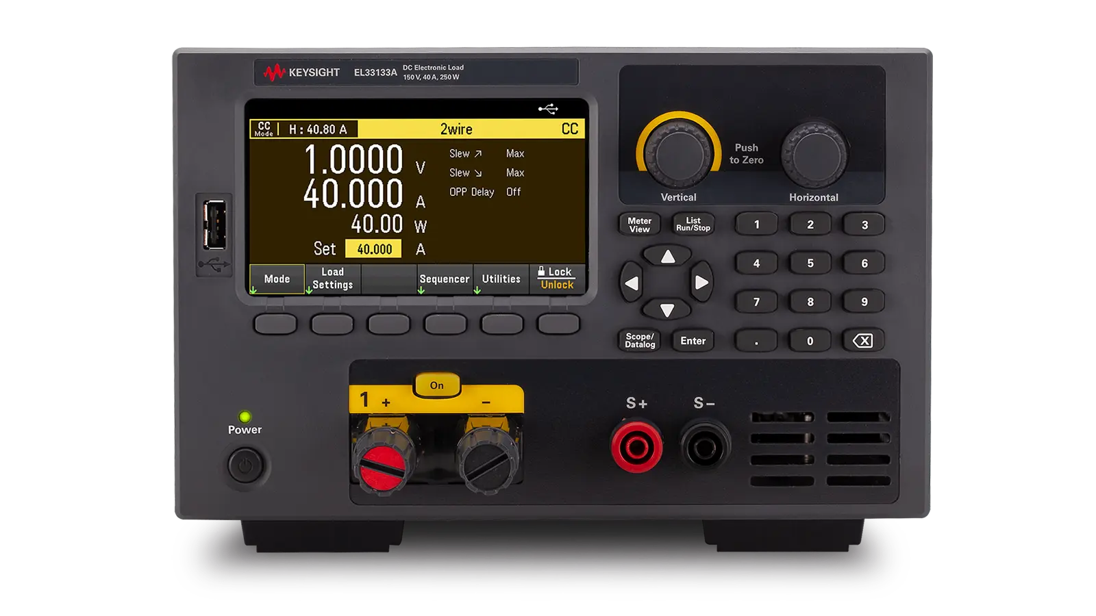 Keysight EL33133A front panel and controls