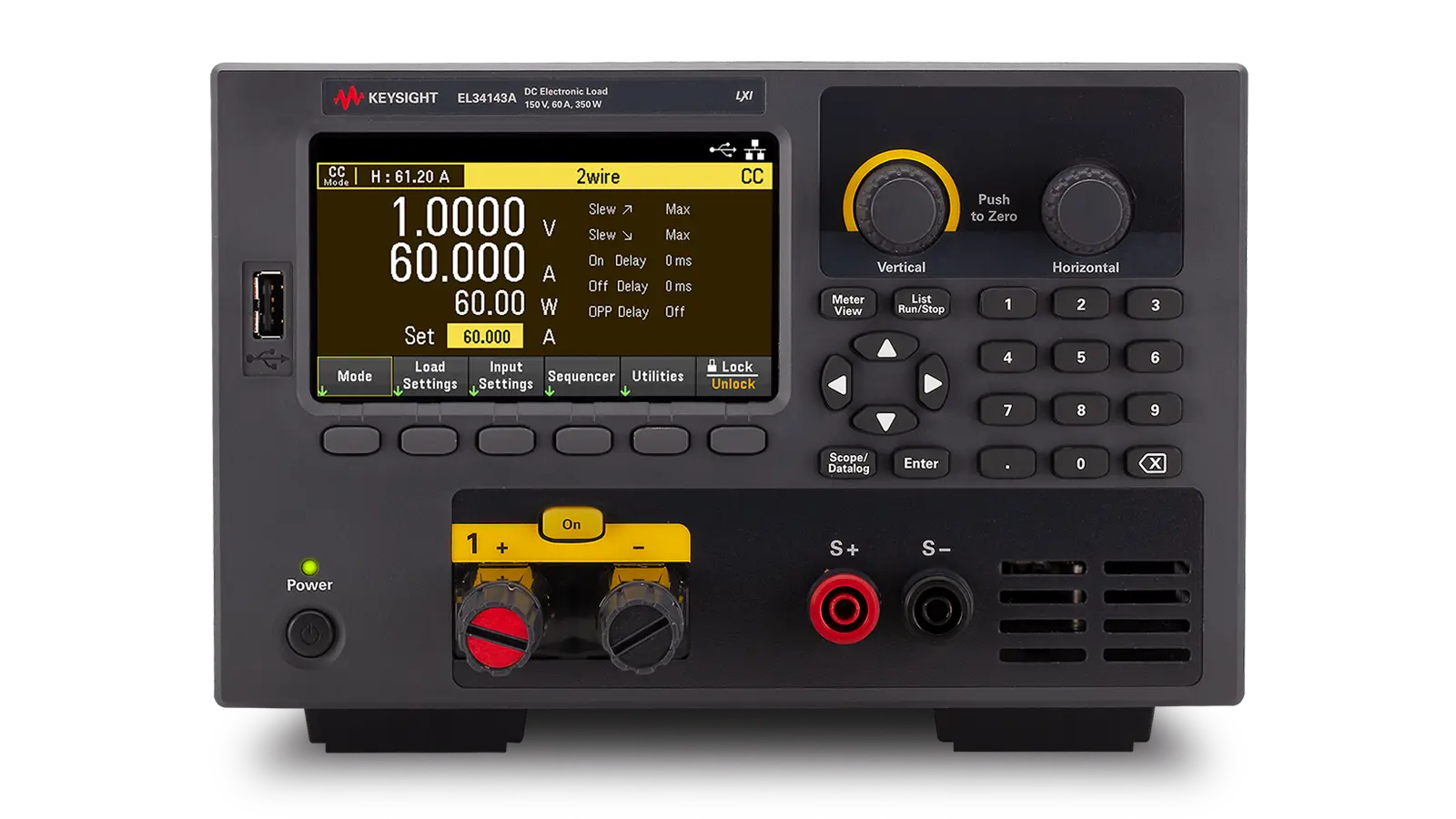 Keysight EL34143A front panel and controls
