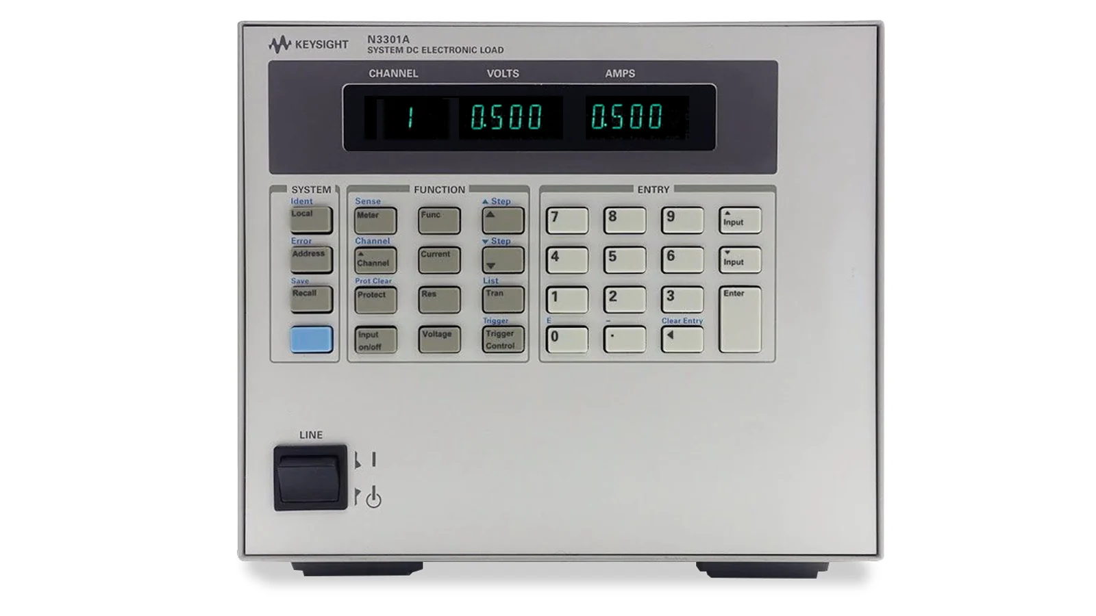 Keysight N3301A front panel and controls