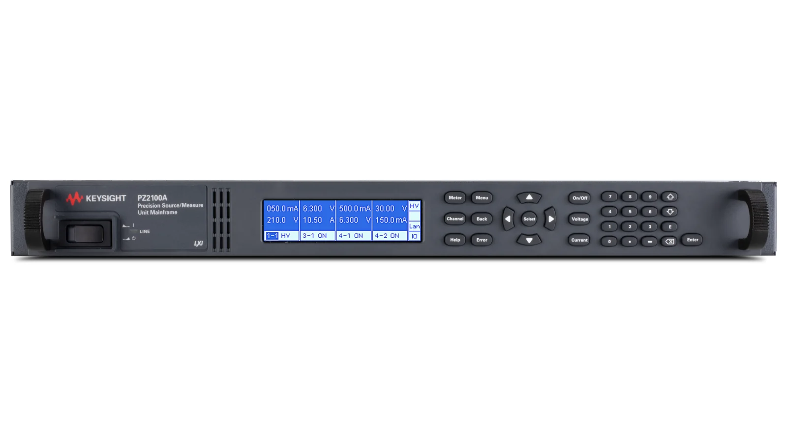 Keysight PZ2100A front panel and controls
